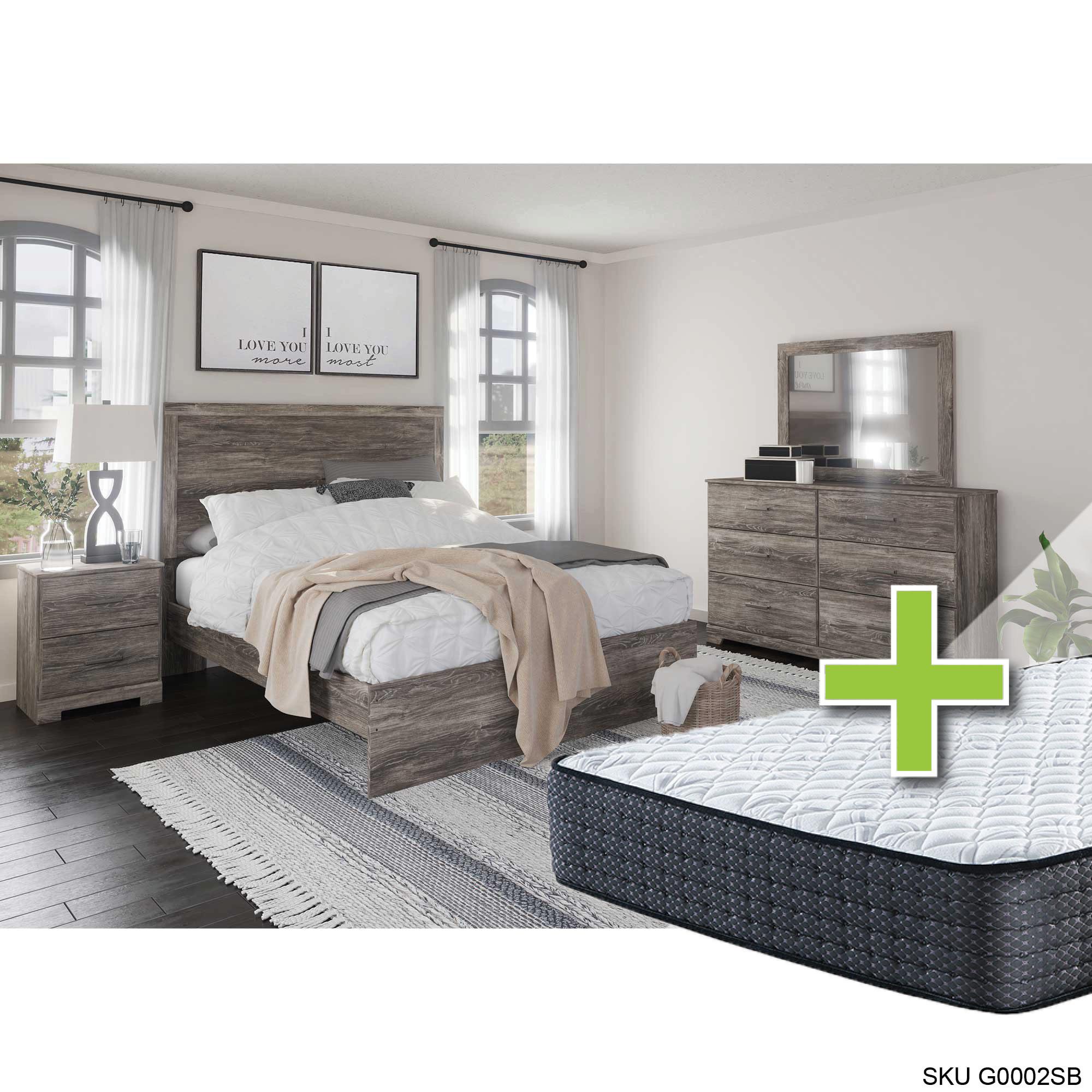 Rent to Own Ashley Ralinski 6 Piece Queen Bedroom Set w/ 12" Upland